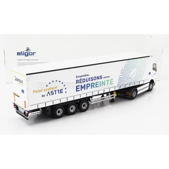 ELIGOR VOLVO FH4 500 TRUCK TELONATO ASTRE TRANSPORTS 2020 - WHITE 1/43
