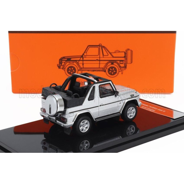 GCD MODELS MERCEDES BENZ G-CLASS CABRIOLET OPEN (W463) WITH ACCESSORIES 2003 - SILVER 1/64