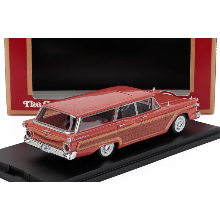 GOLDVARG FORD USA COUNTRY SQUIRE SW STATION WAGON 1959 - DARK PINK WOOD 1/43