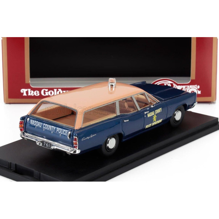 GOLDVARG FORD USA GALAXIE SW STATION WAGON NASSAU COUNTY POLICE 1970 - BLUE CREAM 1/43