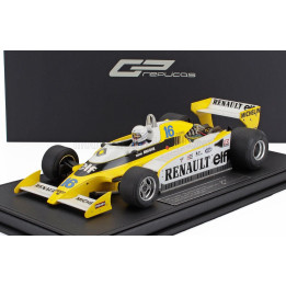 GP REPLICAS RENAULT F1 RS10 TEAM RENAULT ELF N 16 FASTEST LAP 3rd FRENCH GP (with pilot figure) 1979 RENE ARNOUX - CON VETRINA -