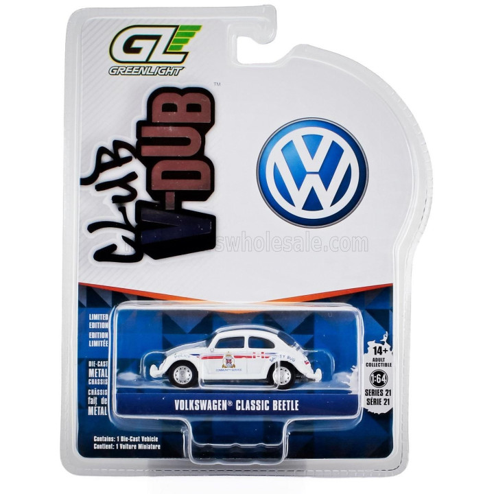 GREENLIGHT VOLKSWAGEN BEETLE POLICE 1950 - WHITE 1/64