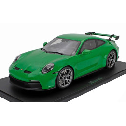 GT SPIRIT PORSCHE 911 992 GT3 COUPE 2022 - CON VETRINA - WITH SHOWCASE - GREEN 1/8