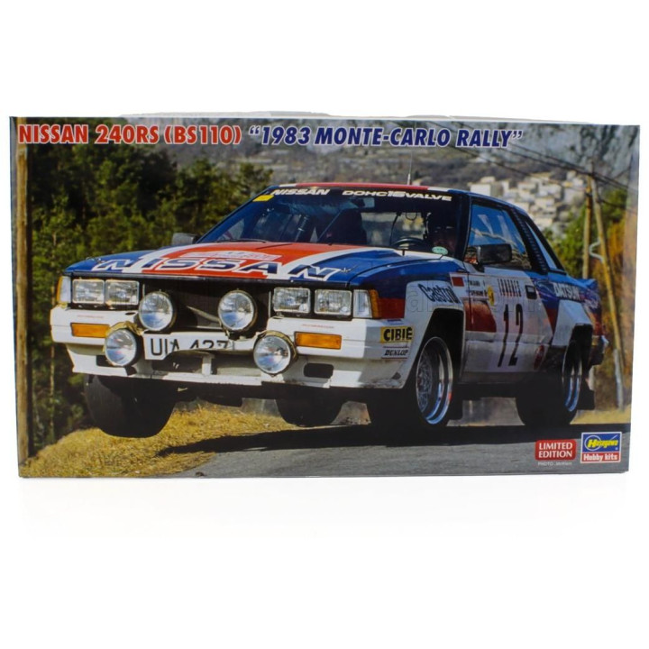 HASEGAWA NISSAN 240RS (BS110) TEAM NISSAN EUROPE (night version) N 12 RALLY CARLO 1983 TIMO SALONEN - SEPPO HARJANNE 1/24