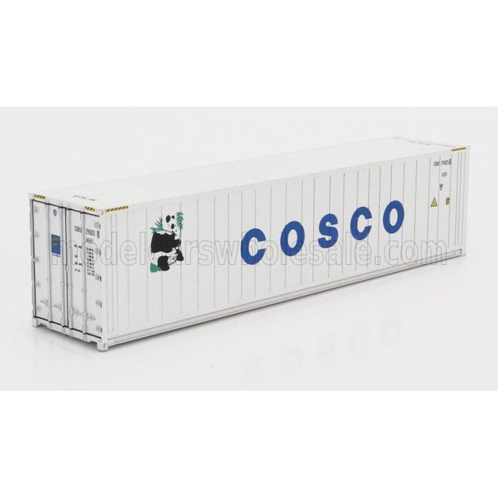 IGRA MODEL ACCESSORIES TRAILER FOR TRUCK - RIMORCHIO TRASPORTO CONTAINER FRIGO 40 COSCO - WHITE 1/87
