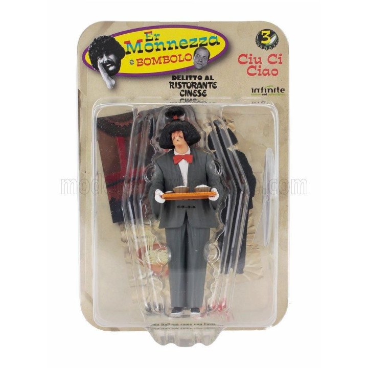 INFINITE STATUE FIGURES ER MONNEZZA E BOMBOLO - DELITTO AL RISTORANTE CINESE - CIU CI CIAO - GREY 1/18