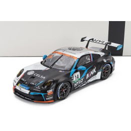 IXO MODELS PORSCHE 911 992 GT3 CUP TEAM M75 BERNHARD N 14 WINNER PORSCHE CUP OSCHERSLEBEN 2024 ROBERT DE HAAN - BLACK WHITE 1/18