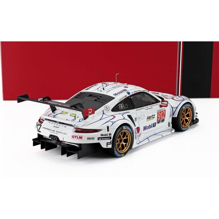IXO MODELS PORSCHE 911 991 RSR PORSCHE GT TEAM N 912 2nd GTLM-CLASS PETIT LE MANS 2018 EARL BAMBER - LAURENS VANTHOOR - MATHIEU 
