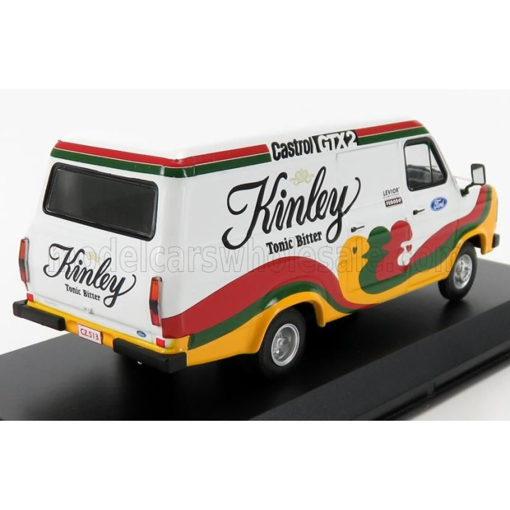 IXO MODELS FORD ENGLAND TRANSIT MKII VAN KINLEY TEAM BELGIUM 1978 - WHITE RED GREEN YELLOW 1/43