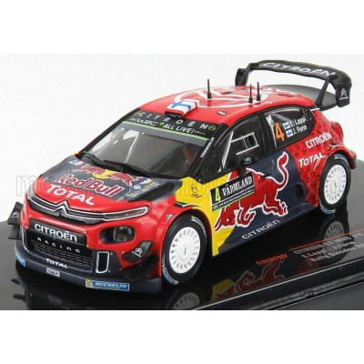 IXO MODELS CITROEN C3 WRC TEAM RED BULL N 4 RALLY SWEDEN 2019 E.LAPPI - J.FERM - RED YELLOW GREY 1/43