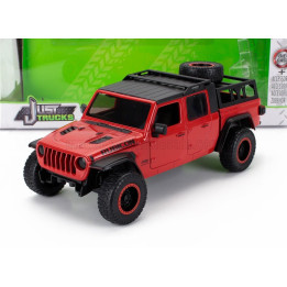JADA JEEP GLADIATOR PICK-UP 2020 WITH SET 4X TIRES - RED BLACK 1/24