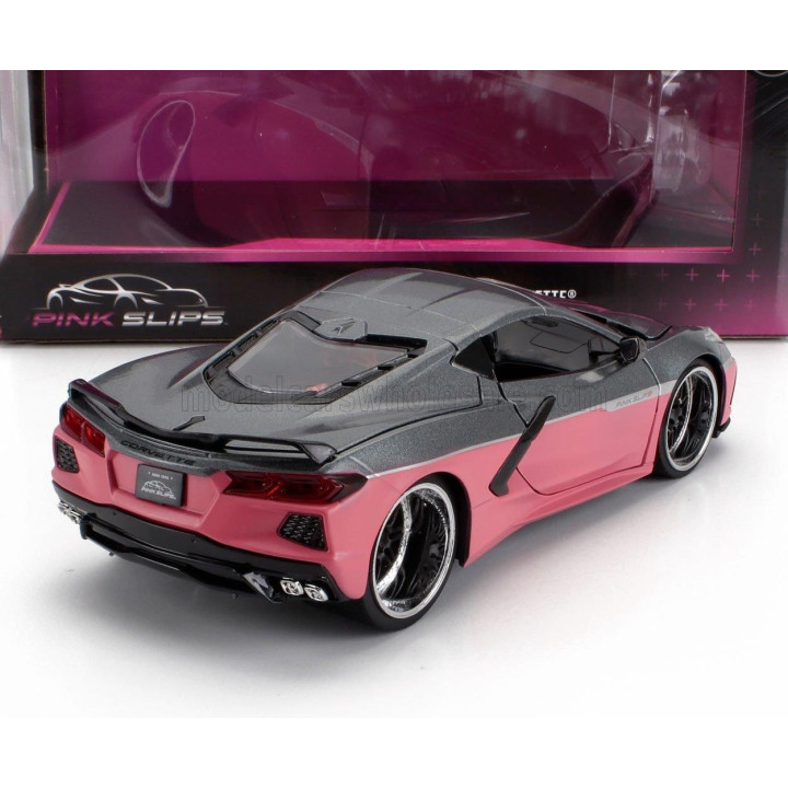 JADA CHEVROLET CORVETTE STINGRAY COUPE 2020 - GREY PINK 1/24
