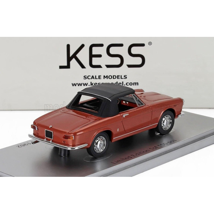 KESS MODEL ALFA ROMEO 2600 SPIDER CABRIOLET CLOSED SPECIALE GHIA 1962 - COPPER MET BLACK 1/43