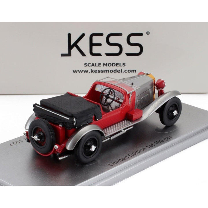 KESS MODEL ALFA ROMEO RL SUPER SPORT 4 SEAT - 4 POSTI - WITH COVERED SEAT 1927 - RED SILVER BLACK 1/43