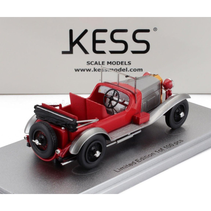 KESS MODEL ALFA ROMEO RL SUPER SPORT 4 SEAT - 4 POSTI - WITHOUT COVERED SEAT 1927 - RED SILVER 1/43