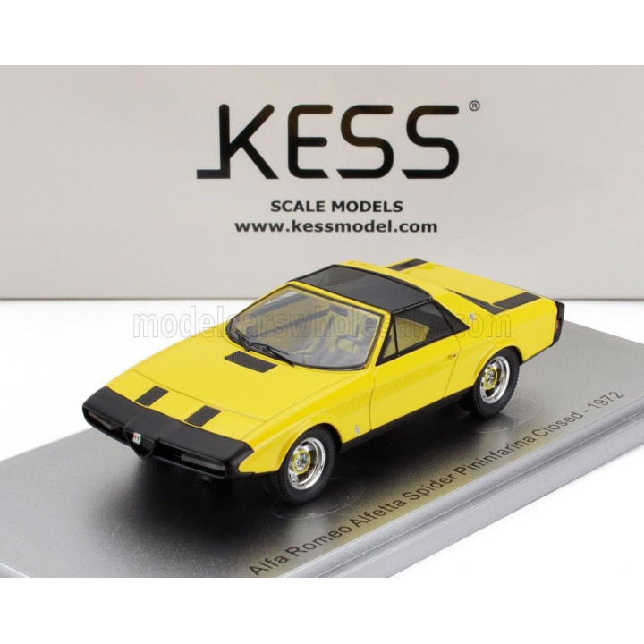 KESS MODEL ALFA ROMEO ALFETTA SPIDER PININFARINA CLOSED 1972 - YELLOW 1/43