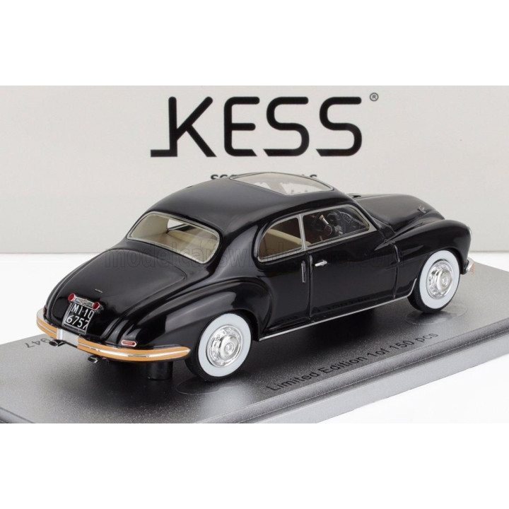 KESS MODEL ISOTTA FRASCHINI 8C MONTEROSA COUPE TOURING OPEN ROOF 1947 - BLACK 1/43