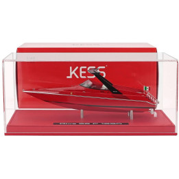 KESS MODEL RIVA MOTOSCAFO 32 FERRARI 1990 2x ENGINE V8 - 780CV - (24cm) - CON VETRINA - WITH SHOWCASE - RED 1/43