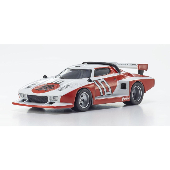 KYOSHO LANCIA STRATOS TURBO Gr.5 N 10 1977 - THE CIRCUIT WOLF - BY SATOSHI IKEZAWA - MANGA MOVIE - WHITE RED 1/64