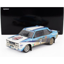 KYOSHO FIAT 131 ABARTH (dirty and night version) N 2 4th RALLY PIANCAVALLO 1981 ATTILIO BETTEGA - MAURIZIO PERISSINOT - WHITE 2 