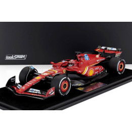 LOOKSMART FERRARI F1  SF-24 TEAM SCUDERIA FERRARI N 16 WINNER MONACO GP 2024 CHARLES LECLERC - CON VETRINA - WITH SHOWCASE - RED