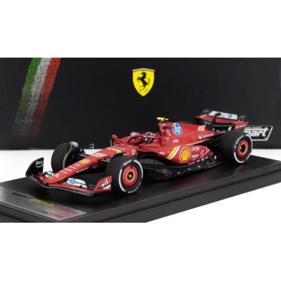 LOOKSMART FERRARI F1  SF-24 TEAM SCUDERIA FERRARI N 55 2nd ABU DHABI GP 2024 CARLOS SAINZ - LAST FERRARI RACE - RED WHITE BLACK 