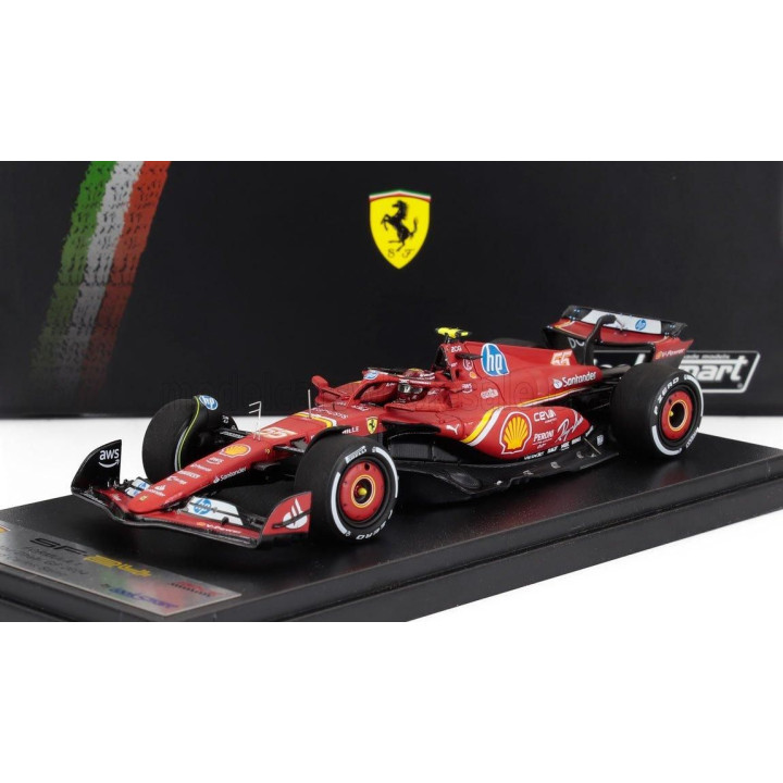 LOOKSMART FERRARI F1  SF-24 TEAM SCUDERIA FERRARI N 55 2nd ABU DHABI GP 2024 CARLOS SAINZ - LAST FERRARI RACE - RED WHITE BLACK 