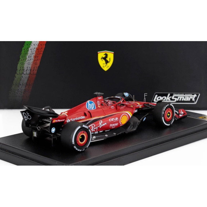 LOOKSMART FERRARI F1  SF-24 TEAM SCUDERIA FERRARI N 16 3rd ABU DHABI GP 2024 CHARLES LECLERC - RED WHITE BLACK 1/43