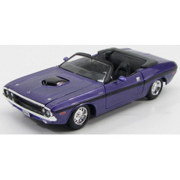 MAISTO DODGE CHALLENGER R/T 426 HEMI CONVERTIBLE 1970 - PURPLE MET BLACK 1/24