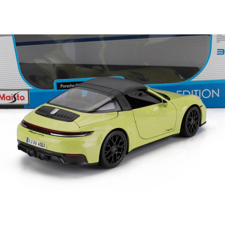 MAISTO PORSCHE 911 992-2 TARGA 4 GTS T-HYBRID 2024 - YELLOW 1/18