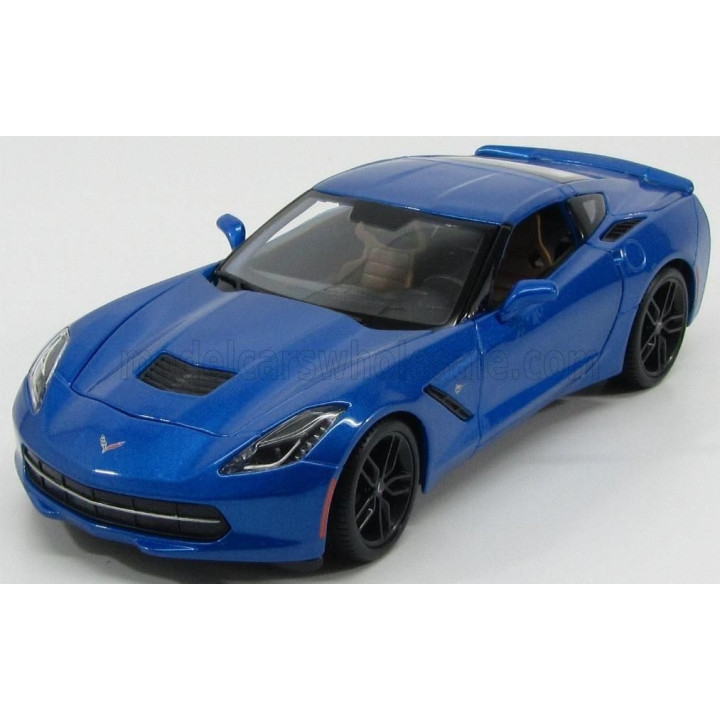 MAISTO CHEVROLET CORVETTE Z51 COUPE STINGRAY 2014 - BLUE MET 1/18