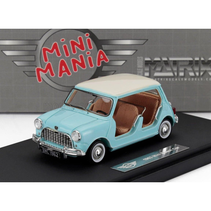 MATRIX SCALE MODELS MINI BEACH CAR 1962 - WHITE LIGHT BLUE 1/43