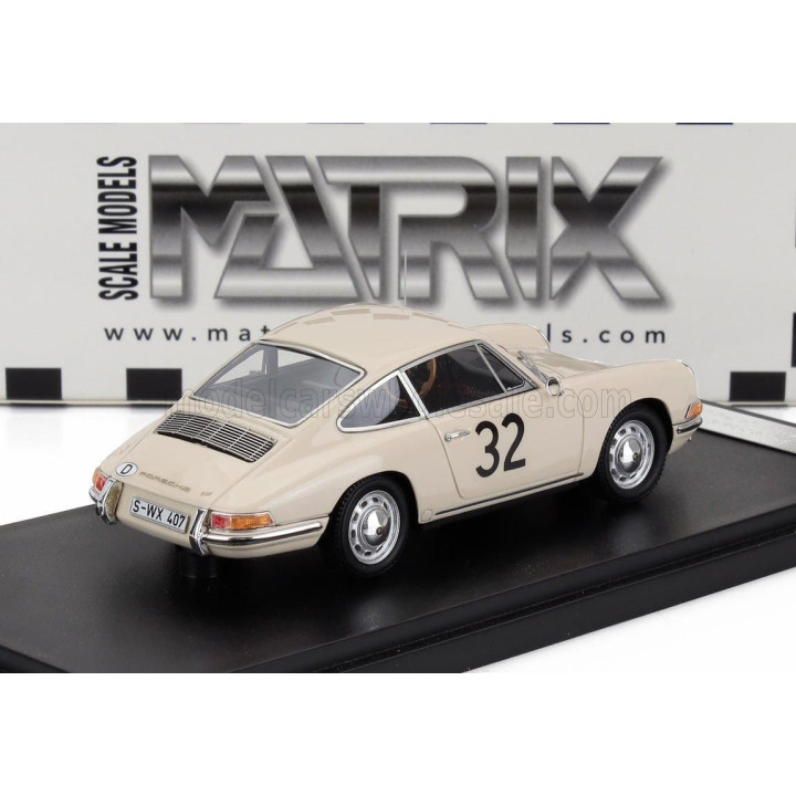 MATRIX SCALE MODELS PORSCHE 911S COUPE N 32 TEST 24h LE MANS 1966 - WHITE 1/43