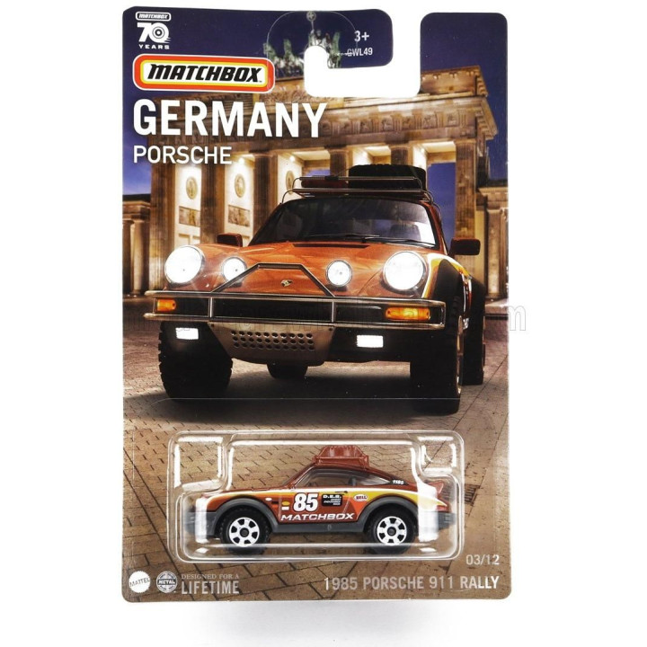 MATTEL HOT WHEELS PORSCHE 911 930 TURBO RALLY N 85 RACING 1985 - COPPER 1/64