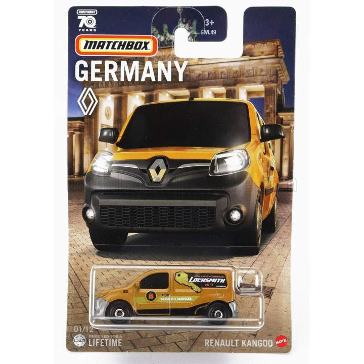 MATTEL HOT WHEELS RENAULT KANGOO VAN LOCHSMITH 2015 - COPPER 1/64