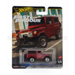 MATTEL HOT WHEELS TOYOTA LAND CRUISER FJ43 1977 - FAST & FURIOUS - RED WHITE 1/64