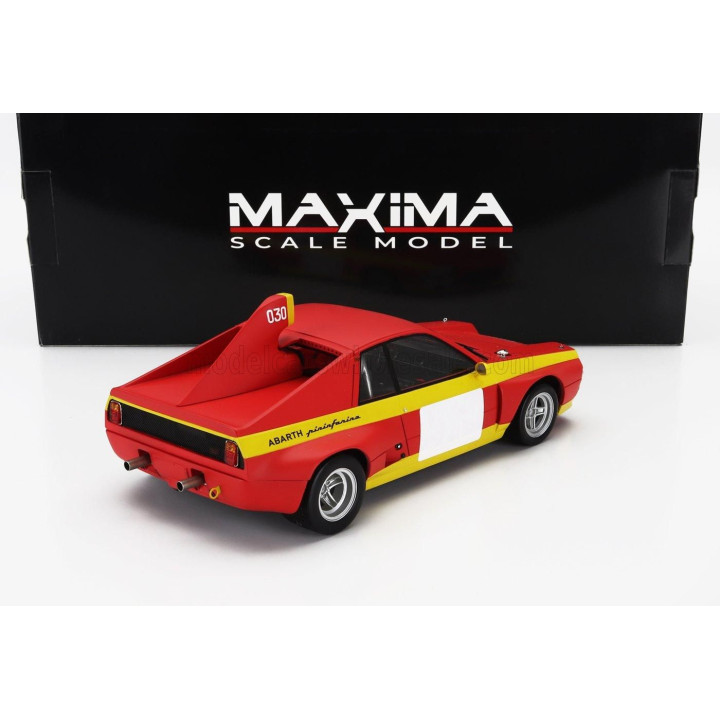 MAXIMA ABARTH SE030 PININFARINA PRESS 1974 - MATT RED YELLOW 1/18