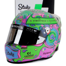 MINI HELMET STILO CASCO HELMET F1 VALTTERI BOTTAS TEAM STAKE KICK SAUBER N 77 AUSTIN GP 2024 - VARIOUS 1/2