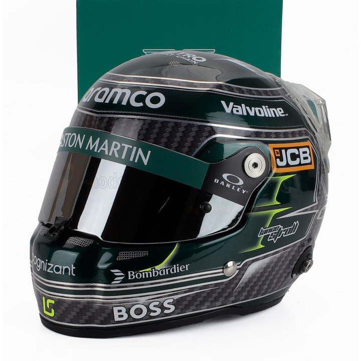 MINI HELMET STILO CASCO HELMET F1 LANCE STROLL TEAM ASTON MARTIN ARAMCO COGNIZANT N 18 SEASON 2024 - GREEN 1/2