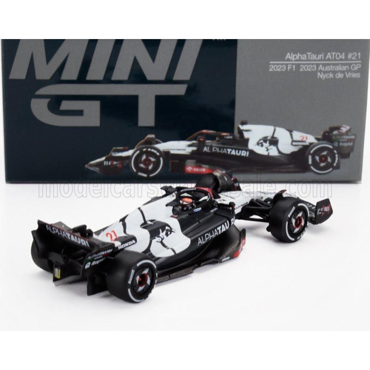 MINI GT ALPHA TAURI F1  AT04 TEAM ALPHA TAURI N 21 AUSTRALIAN GP 2023 NYCK DE VRIES - BLUE WHITE 1/64