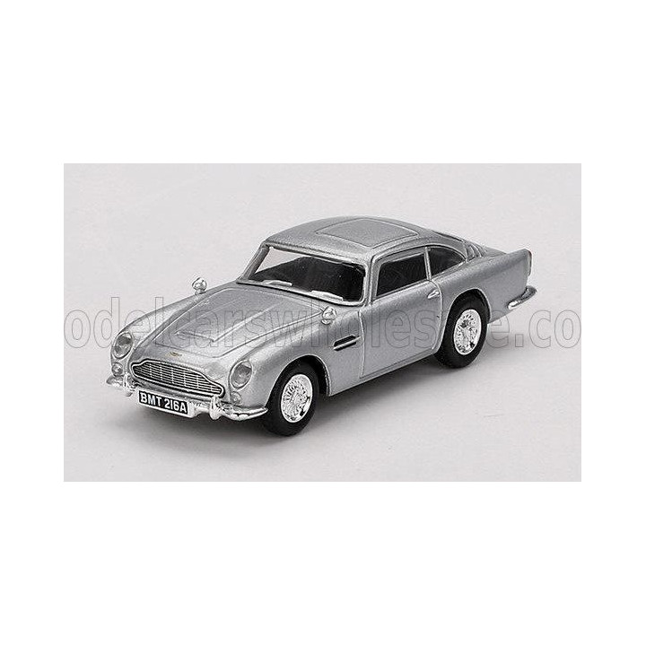 MINI GT ASTON MARTIN DB5 1964 - 007 JAMES BOND - THUNDERBALL - OPERAZIONE TUONO - INCLUDED POSTER 007 JAPANESE LANGUAGE - SILVER