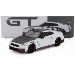 MINI GT NISSAN GT-R (R35) NISMO COUPE 2024 - WHITE BLACK 1/64