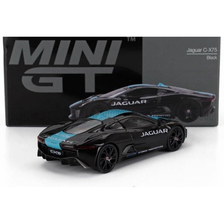 MINI GT JAGUAR C-X75 2010 - BLACK BLUE 1/64