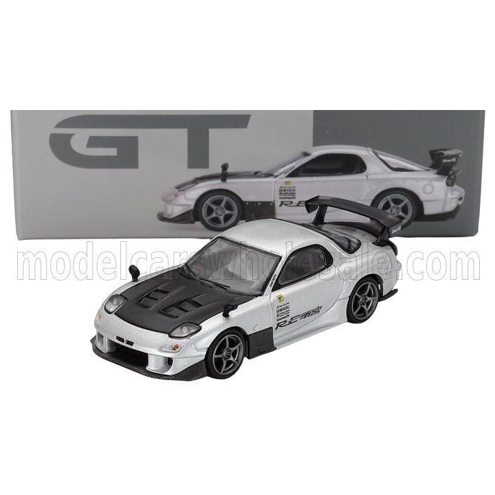 MINI GT MAZDA RX-7 (FD3S) RE AMEMIYA LHD 2004 - SILVER BLACK 1/64