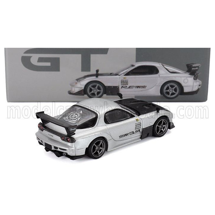 MINI GT MAZDA RX-7 (FD3S) RE AMEMIYA LHD 2004 - SILVER BLACK 1/64