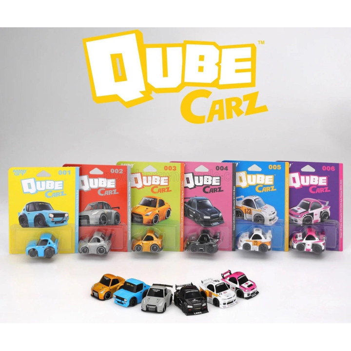 MINI GT NISSAN QUBE CARZ SET 6X LBWK SKYLINE KENMERY - GTR (R35) - GTR (R34) - SKYLINE GTR (R34) - S15 SILVIA SUPER SILHOUETTE -