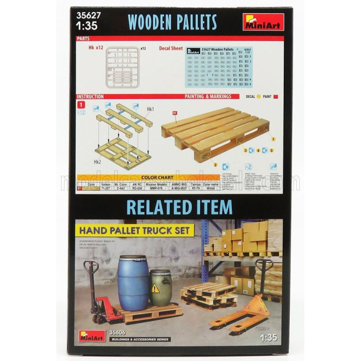 MINIART ACCESSORIES WOODEN PALLETS 1/35