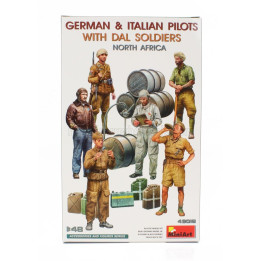 MINIART FIGURES GERMAN AND ITALIAN PILOTS DAL SOLDIERS NORTH AFRICA 1/48