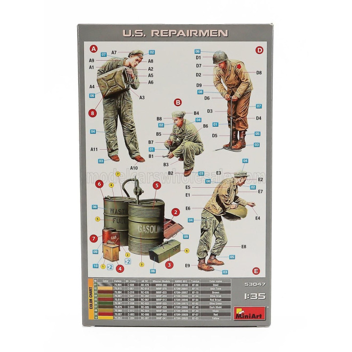 MINIART FIGURES USA REPAIRMEN MILITARY FIGURES 1/35