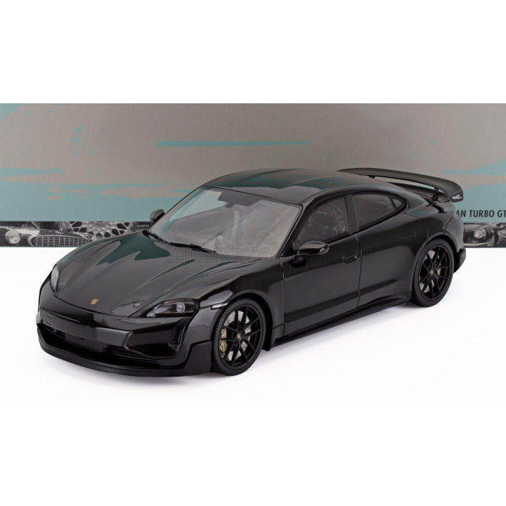 MINICHAMPS PORSCHE TAYCAN TURBO GT 2024 - BLACK 1/18